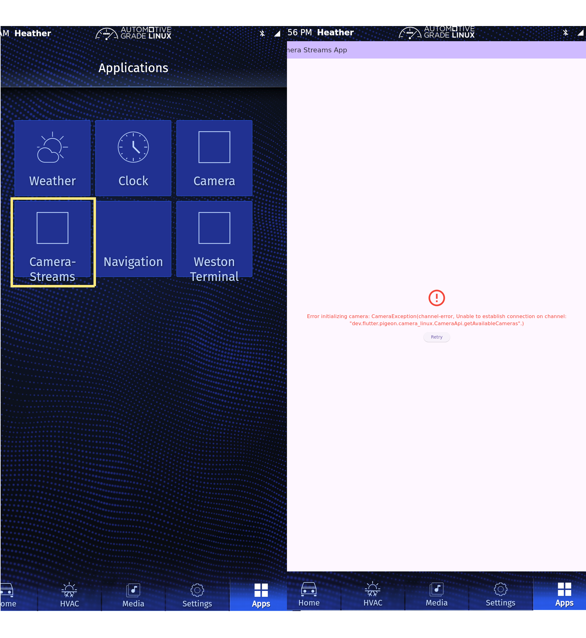QEMU view of the AGL image